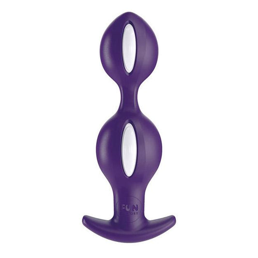 FUN FACTORY B BALLS DUO REACTIVE ANAL PLUG WHITE/DARK VIOLET