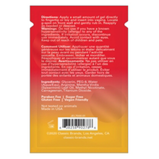 HAPPY GEE  COOLING PLEASURE GEL - FOIL - 0.03 fl oz | 1 mL