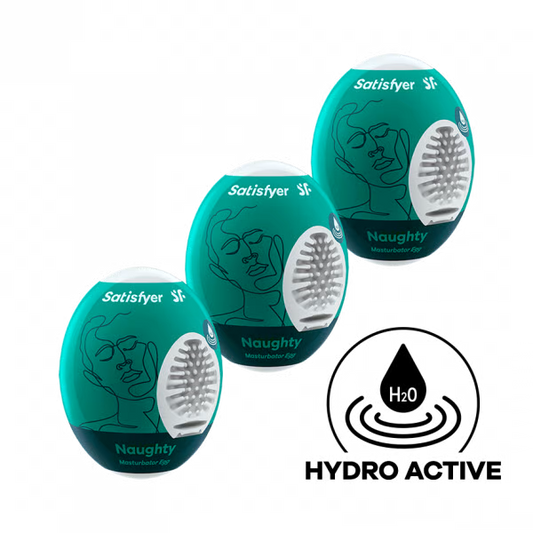 MASTURBATOR EGG 3ER SET (NAUGHTY) DARK GREEN